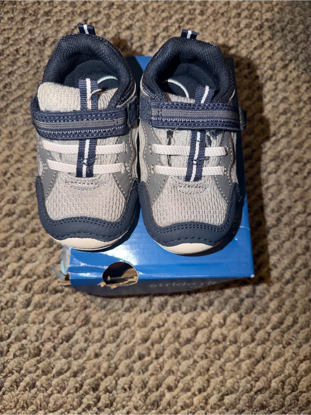 Stride Rite Gray and Navy Toddler Athletic Sneakers